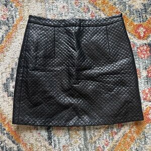 Topshop | Quilted Faux Leather Mini Skirt
